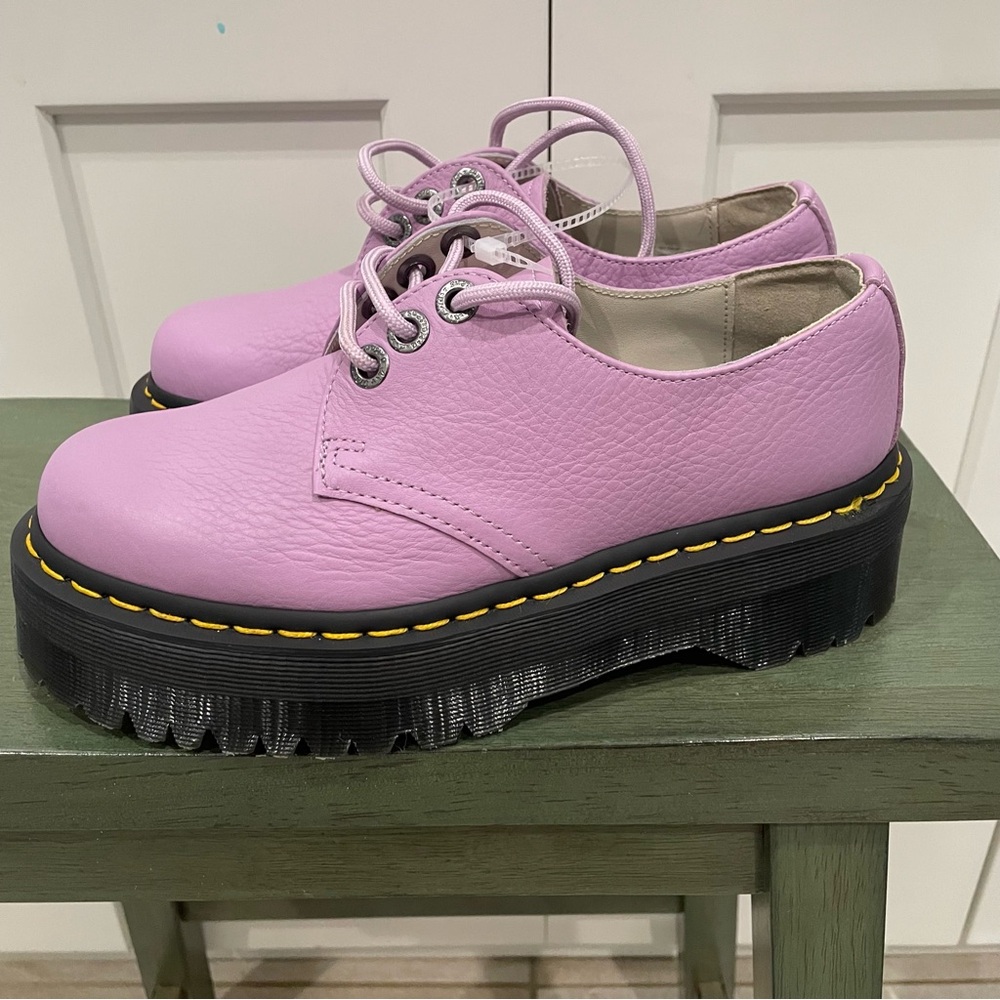 NEW DR. MARTENS 1461 II PISA LEATHER PLATFORM OXFORDS SIZE 7 WOMENS - 9001